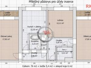 Prodej bytu 3+1, Žďár nad Sázavou - Žďár nad Sázavou 2, Lesní, 76 m2