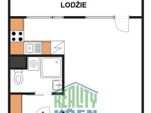 Pronájem bytu 1+kk, Praha - Prosek, Veltruská, 34 m2