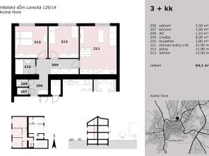 Prodej bytu 3+kk, Kutná Hora, Lorecká, 64 m2