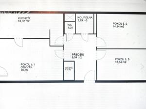 Prodej bytu 3+1, Praha - Stodůlky, Trávníčkova, 84 m2