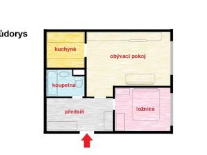 Pronájem bytu 2+kk, Kladno, Francouzská, 42 m2