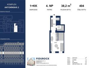 Pronájem bytu 1+kk, Brno, Antonínská, 38 m2