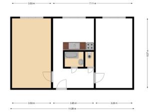 Pronájem bytu 1+1, Chomutov, Borová, 35 m2