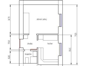 Prodej bytu 1+1, Chvaletice, Obránců míru, 32 m2