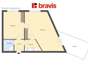 Pronájem bytu 2+kk, Brno - Zábrdovice, Příkop, 84 m2