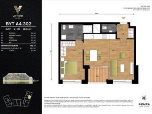 Prodej bytu 2+kk, Praha - Bubeneč, Vítězné náměstí, 62 m2