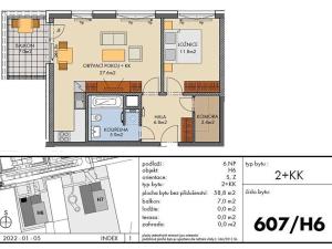 Prodej bytu 2+kk, Praha - Dolní Měcholupy, Kardausova, 59 m2