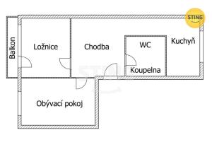 Prodej bytu 2+1, Třebíč, M. Majerové, 51 m2