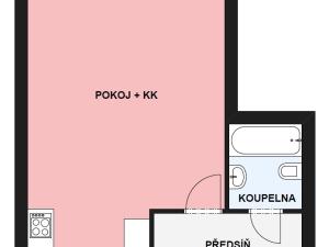 Pronájem bytu 1+kk, Brno, Ke Statku, 40 m2