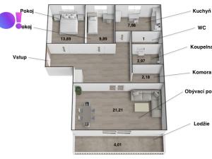 Prodej bytu 3+1, Jablunkov, Čs. armády, 76 m2