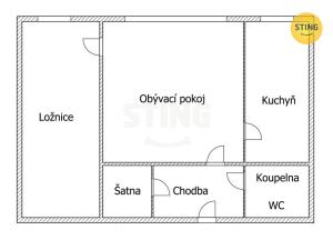 Prodej bytu 2+1, Ostrava, Engelmüllerova, 44 m2