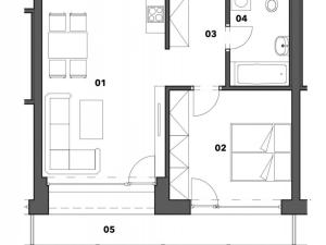 Pronájem bytu 2+kk, Plzeň, U Borského parku, 56 m2