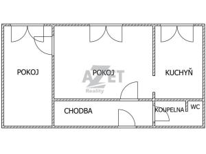 Prodej bytu 2+1, Ostrava - Dubina, 44 m2