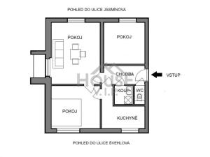 Prodej bytu 3+1, Praha - Záběhlice, Jasmínová, 76 m2