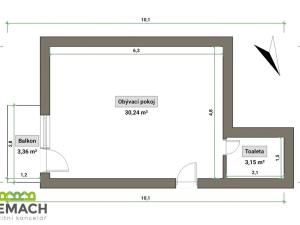 Pronájem bytu 1+kk, Kunovice, Na Bělince, 34 m2