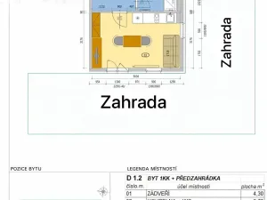 Pronájem bytu 1+kk, Hrochův Týnec, Nádražní, 25 m2