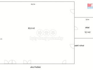 Pronájem kanceláře, Kostelec nad Černými lesy, Pražská, 91 m2