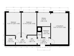 Pronájem bytu 3+kk, Praha - Libeň, Bedřichovská, 66 m2
