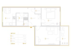 Pronájem bytu 2+1, Mohelnice, nám. Kosmonautů, 52 m2