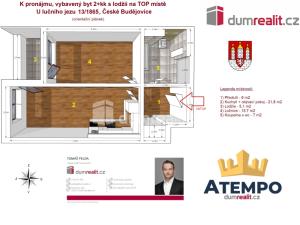 Pronájem bytu 2+kk, České Budějovice - České Budějovice 2, U Lučního jezu, 55 m2