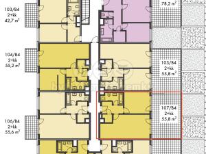 Prodej bytu 2+kk, Praha - Prosek, Nad Krocínkou, 56 m2