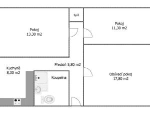 Prodej bytu 3+1, Stříbro, Brožíkova, 62 m2