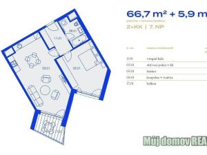 Pronájem bytu 2+kk, Praha - Strašnice, Ramonova, 67 m2