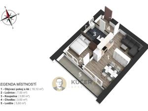 Pronájem bytu 2+kk, Neratovice, Kojetická, 34 m2