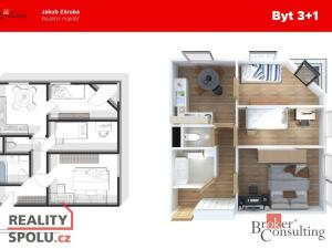 Prodej bytu 3+1, Jablonec nad Nisou - Proseč nad Nisou, Široká, 64 m2