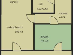 Pronájem bytu 2+kk, Trutnov - Střední Předměstí, Kiesewettrova, 44 m2