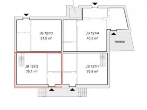 Prodej bytu 2+kk, Hoštice, 76 m2