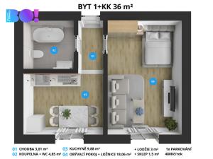 Prodej bytu 1+1, Ostrava, Varenská, 36 m2