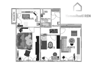 Pronájem bytu 3+1, Ostrava, Zelená, 62 m2