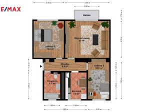 Pronájem bytu 3+1, Česká Lípa, Vohradského, 67 m2