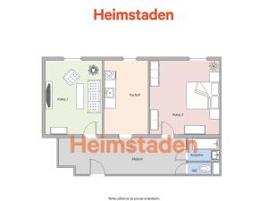 Pronájem bytu 2+1, Ostrava - Poruba, náměstí Vítězslava Nováka, 52 m2