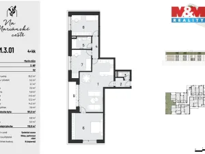 Prodej bytu 4+kk, Brandýs nad Labem-Stará Boleslav, Dřevčická, 101 m2