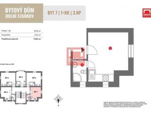Prodej bytu 1+kk, Sušice - Dolní Staňkov, 17 m2