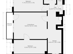 Pronájem bytu 3+1, Praha - Braník, Branická, 56 m2