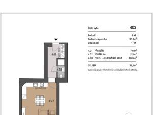 Pronájem bytu 1+kk, Brno, Vlhká, 37 m2