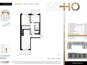 Prodej bytu 3+kk, Praha - Holešovice, V háji, 102 m2