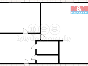 Pronájem bytu 2+kk, Most, Jana Kříže, 40 m2