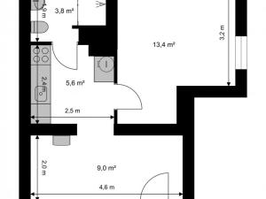 Pronájem bytu 1+1, Jablonec nad Nisou, Táboritská, 33 m2