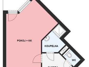 Pronájem bytu 1+kk, Brno, Bělohorská, 40 m2