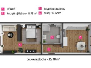 Prodej bytu 1+1, Brno, Vondrákova, 37 m2