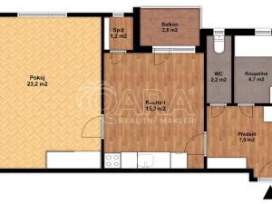 Pronájem bytu 2+kk, Praha - Smíchov, Xaveriova, 54 m2