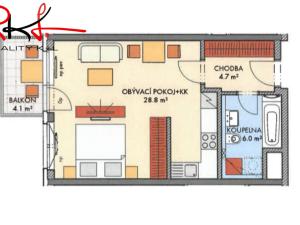 Prodej bytu 2+kk, Praha - Dolní Měcholupy, Honzíkova, 45 m2