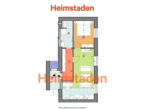 Pronájem bytu 2+kk, Ostrava - Poruba, Opavská, 44 m2