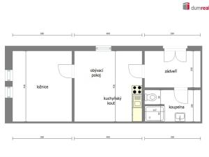 Pronájem bytu 2+kk, Neratovice - Mlékojedy, Hlavní, 45 m2