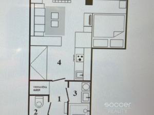 Pronájem bytu 1+kk, Praha - Krč, Obětí 6. května, 36 m2