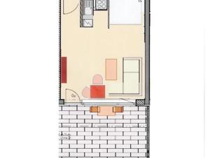 Pronájem bytu 1+kk, Praha - Dolní Měcholupy, Kardausova, 37 m2